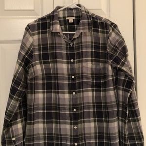 J. Crew Plaid Flannel Shirt: Size 10